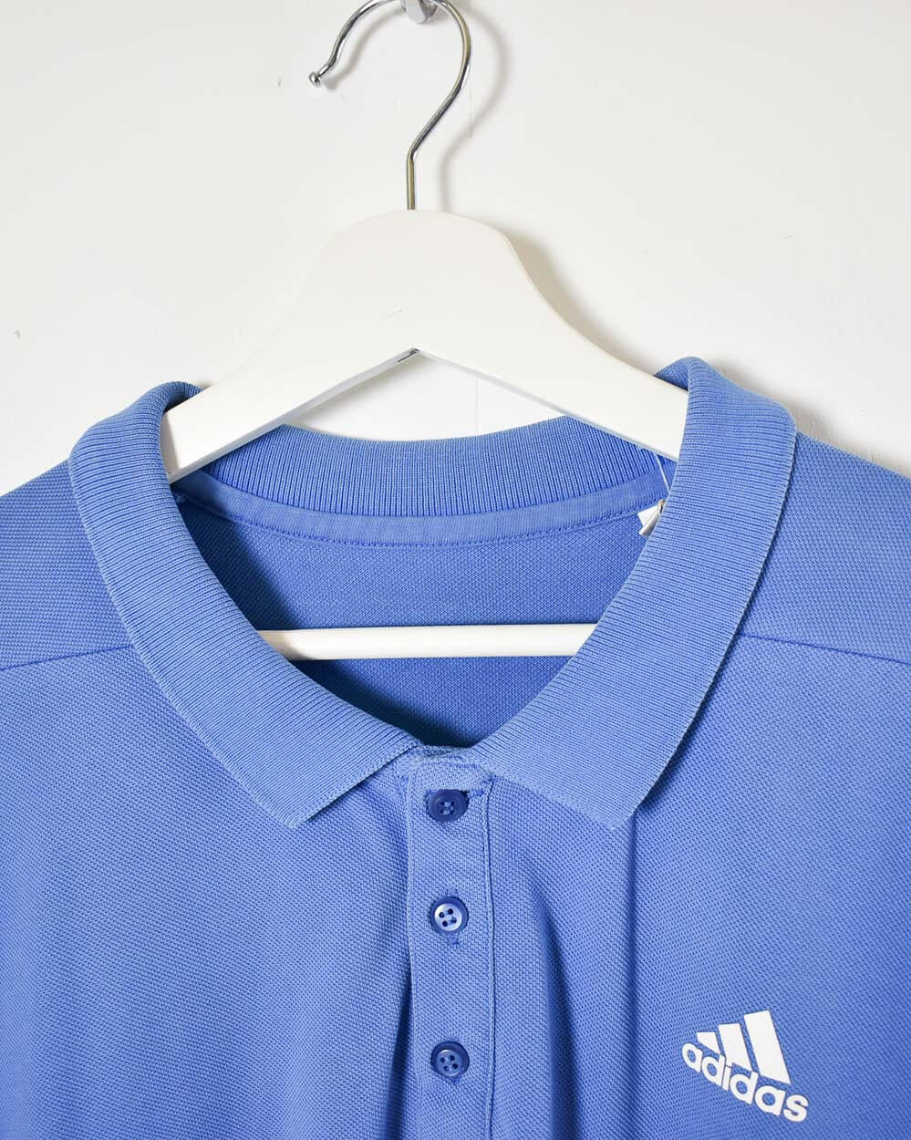 Blue Adidas Women's Polo Shirt - XX-Large