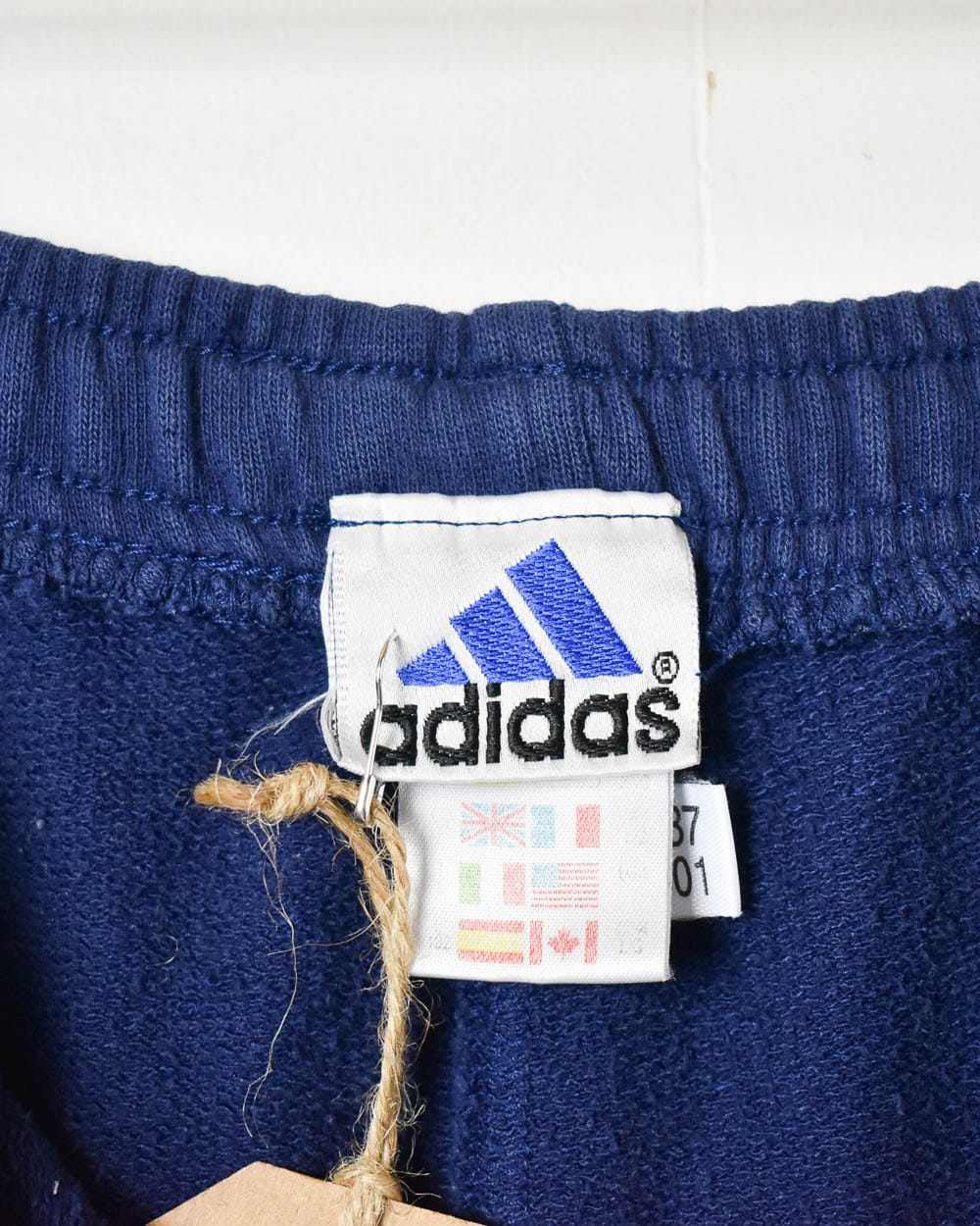 Navy Adidas Tracksuit Bottoms - X-Large