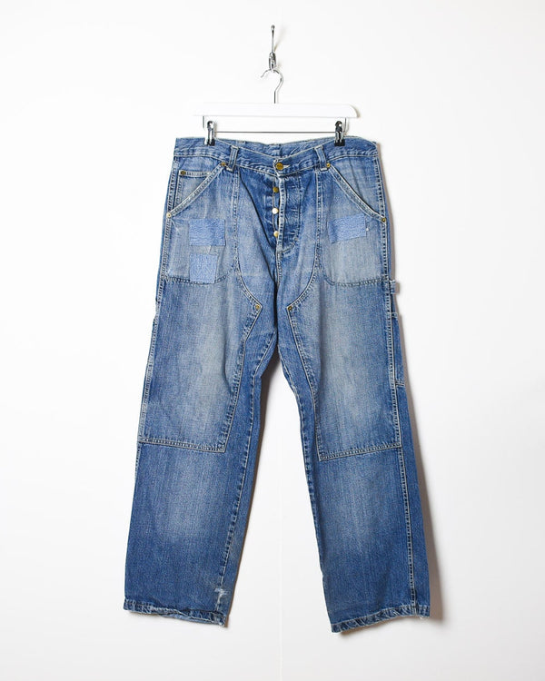 Blue Carhartt Double Knee Carpenter Jeans - W36 L32