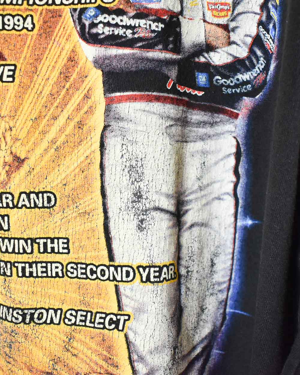 Black Chase Authentics Nascar Dale Earnhardt 7 Time Winston Cup Champion T-Shirt - XX-Large