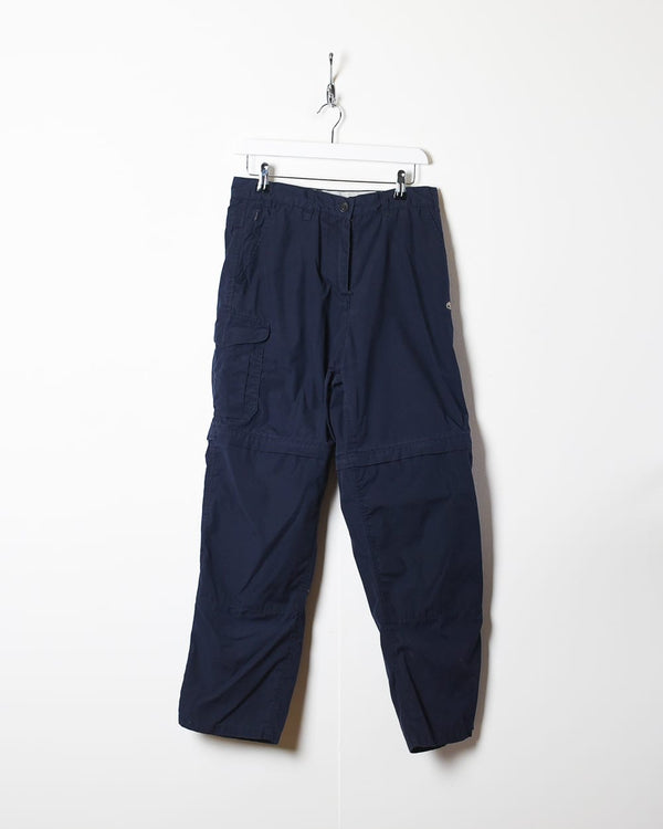 Navy Craighoppers Zip Off Cargo Trousers - Small Woman's