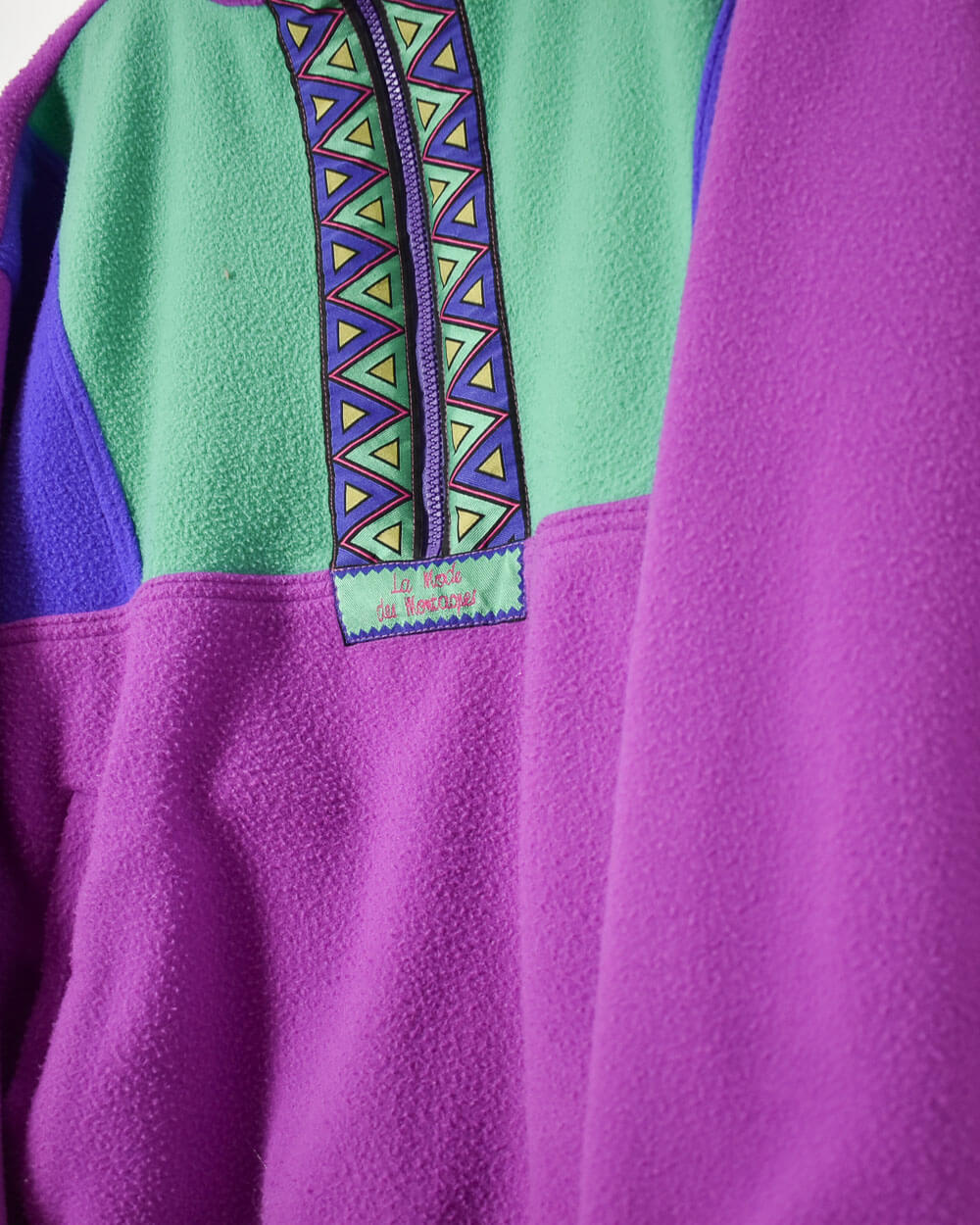 Purple La Mode Des Montagne's Sobaka Colour Block 1/2 Zip Fleece - Medium