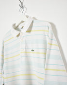 White Lacoste Polo Shirt -  Large