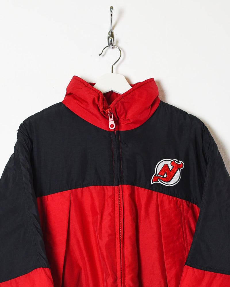 Vintage 00s Nylon Colour-Block Red Logo Athletic NHL New Jersey Devils  Jacket - Medium– Domno Vintage