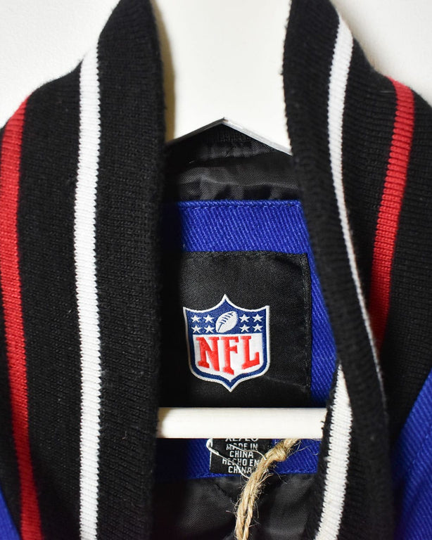 Blue NFL NY Giants Super Bowl XLVI Racing Jacket - XX-Large