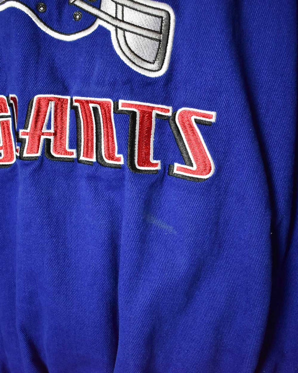 Blue NFL NY Giants Super Bowl XLVI Racing Jacket - XX-Large