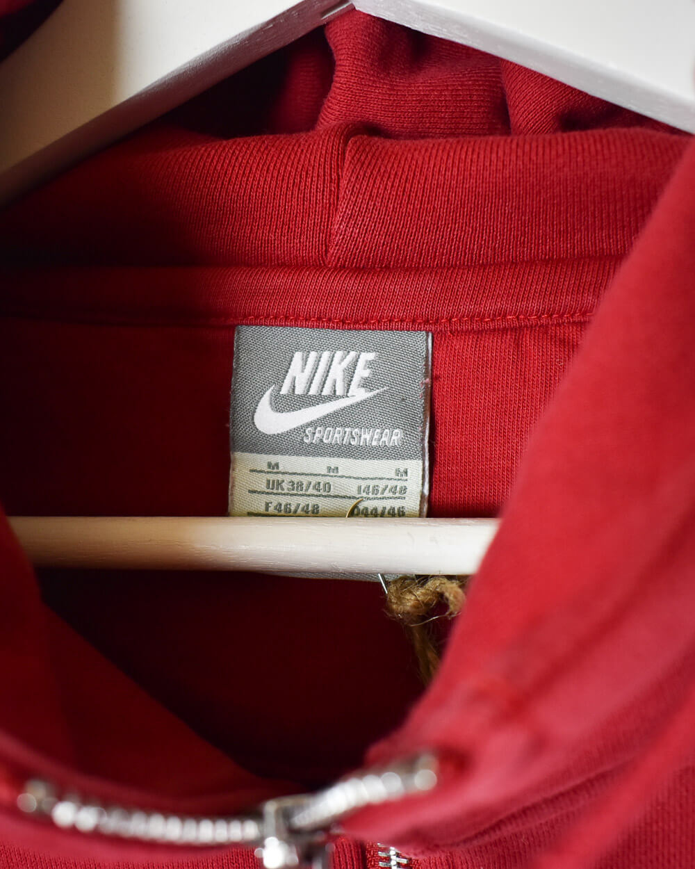 Red Nike 1/2 Zip Hoodie - Small