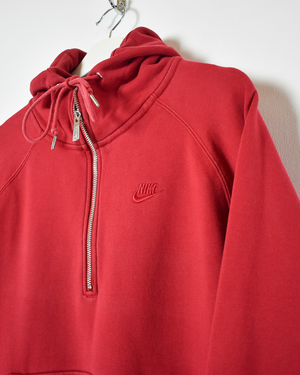 Red Nike 1/2 Zip Hoodie - Small