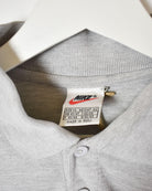 Stone Nike Long Sleeved Polo Shirt - X-Large