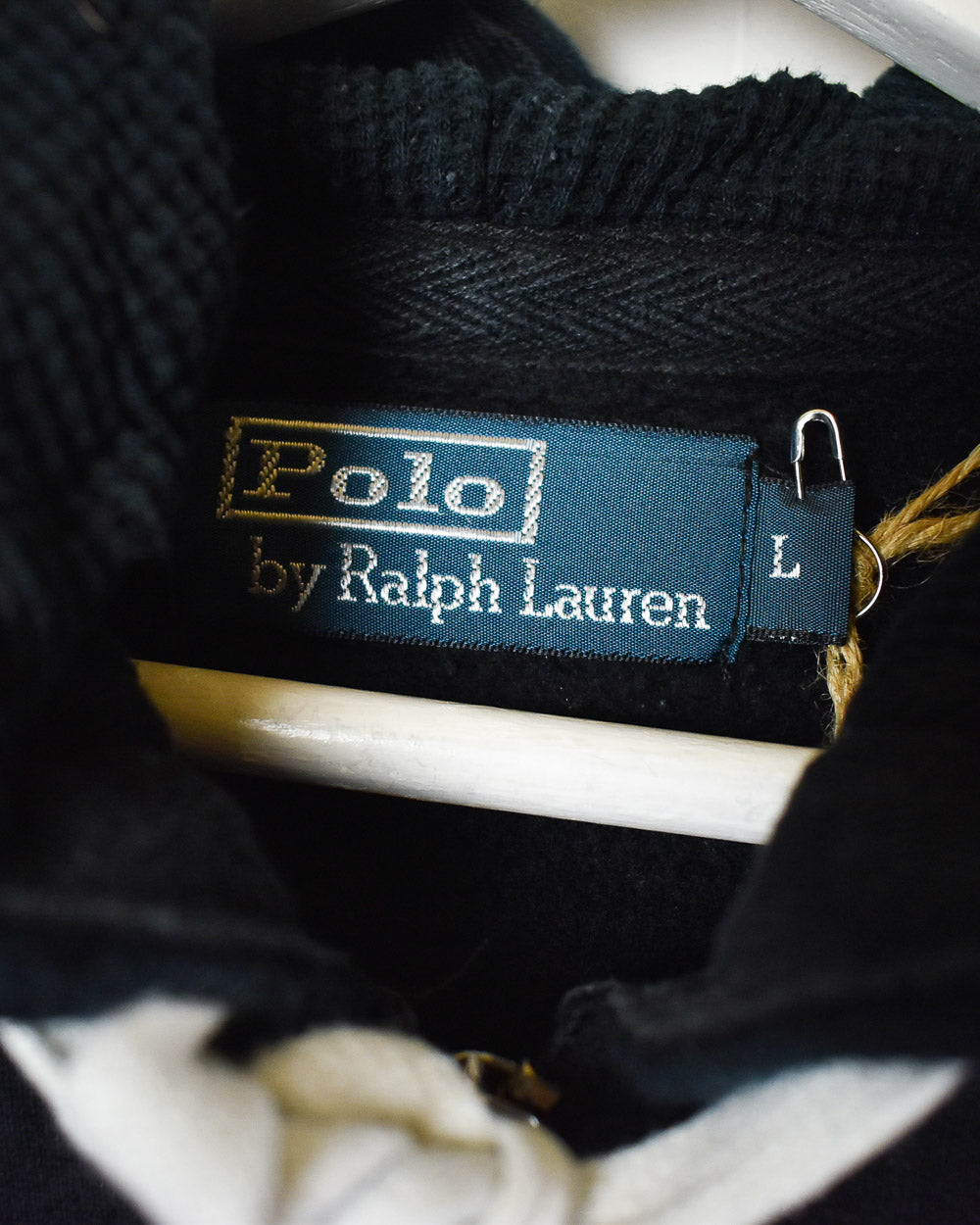 Black Polo Ralph Lauren Zip-Through Hoodie - Medium