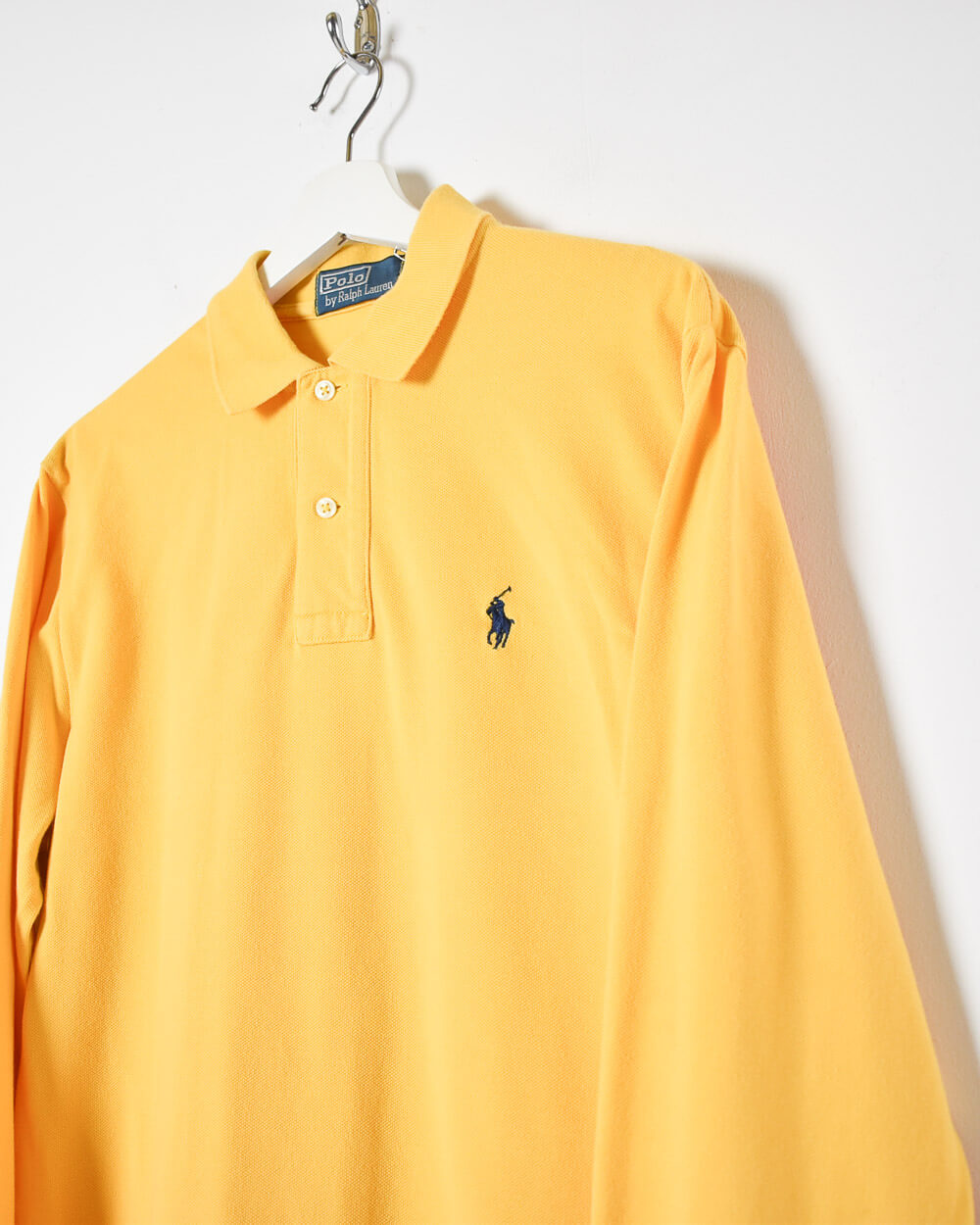 Yellow Ralph Lauren Long Sleeved Polo Shirt - Medium
