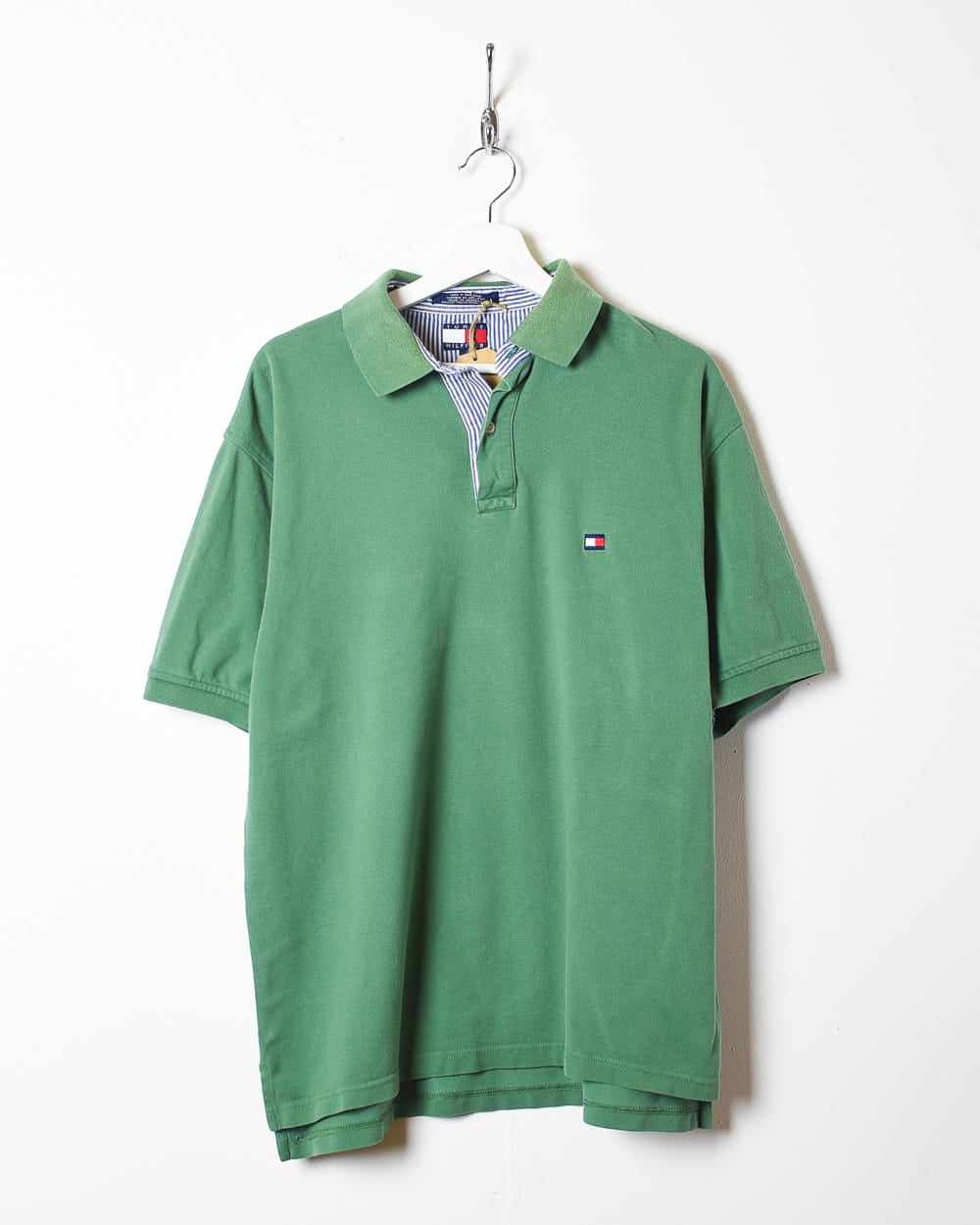 Green Tommy Hilfiger Polo Shirt - Medium