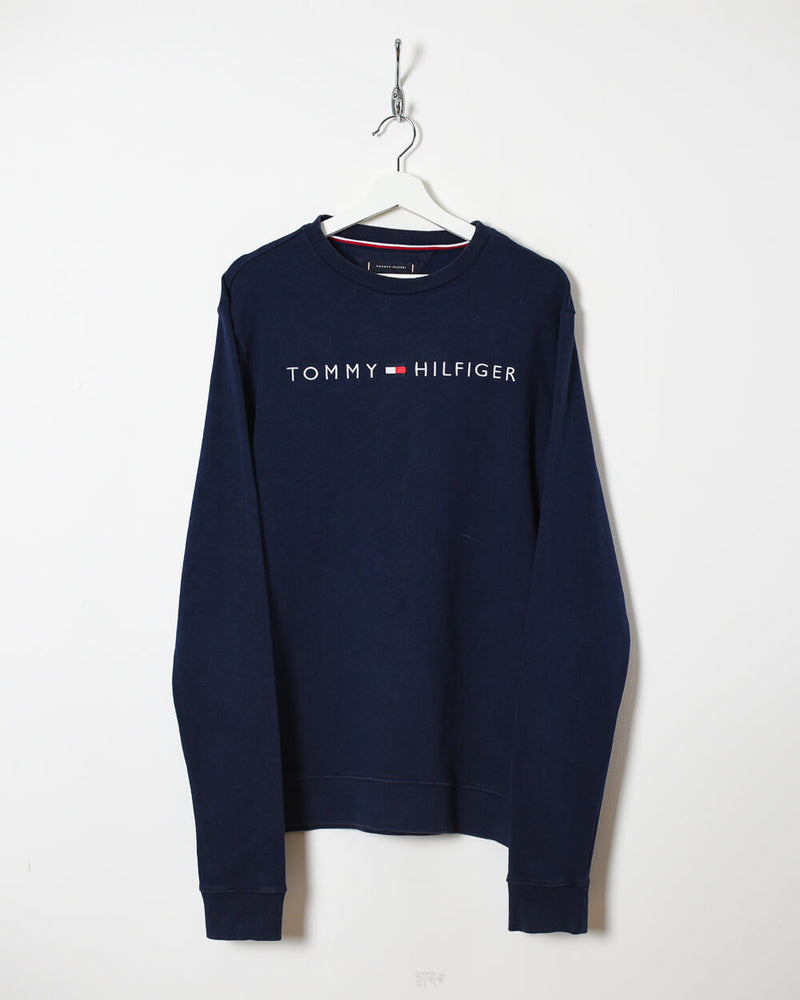 10s+ Cotton Navy Tommy Hilfiger Sweatshirt - Large– Domno Vintage