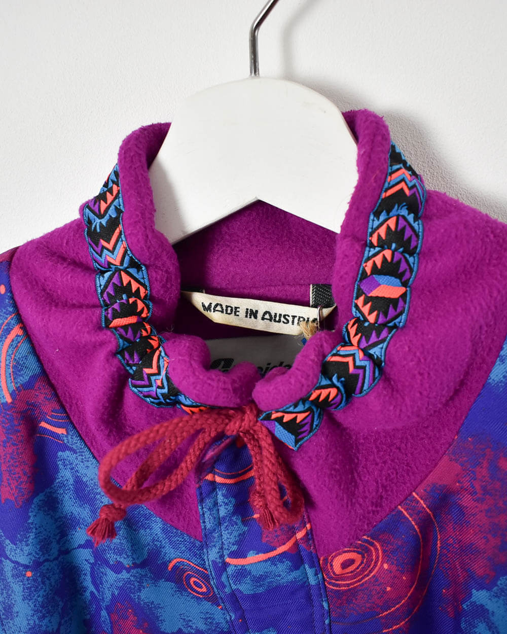 Purple Vintage Patterned Fleece - Large