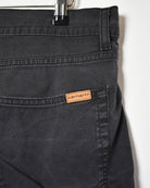 Black Carhartt Cut-Off Jean Shorts - W36