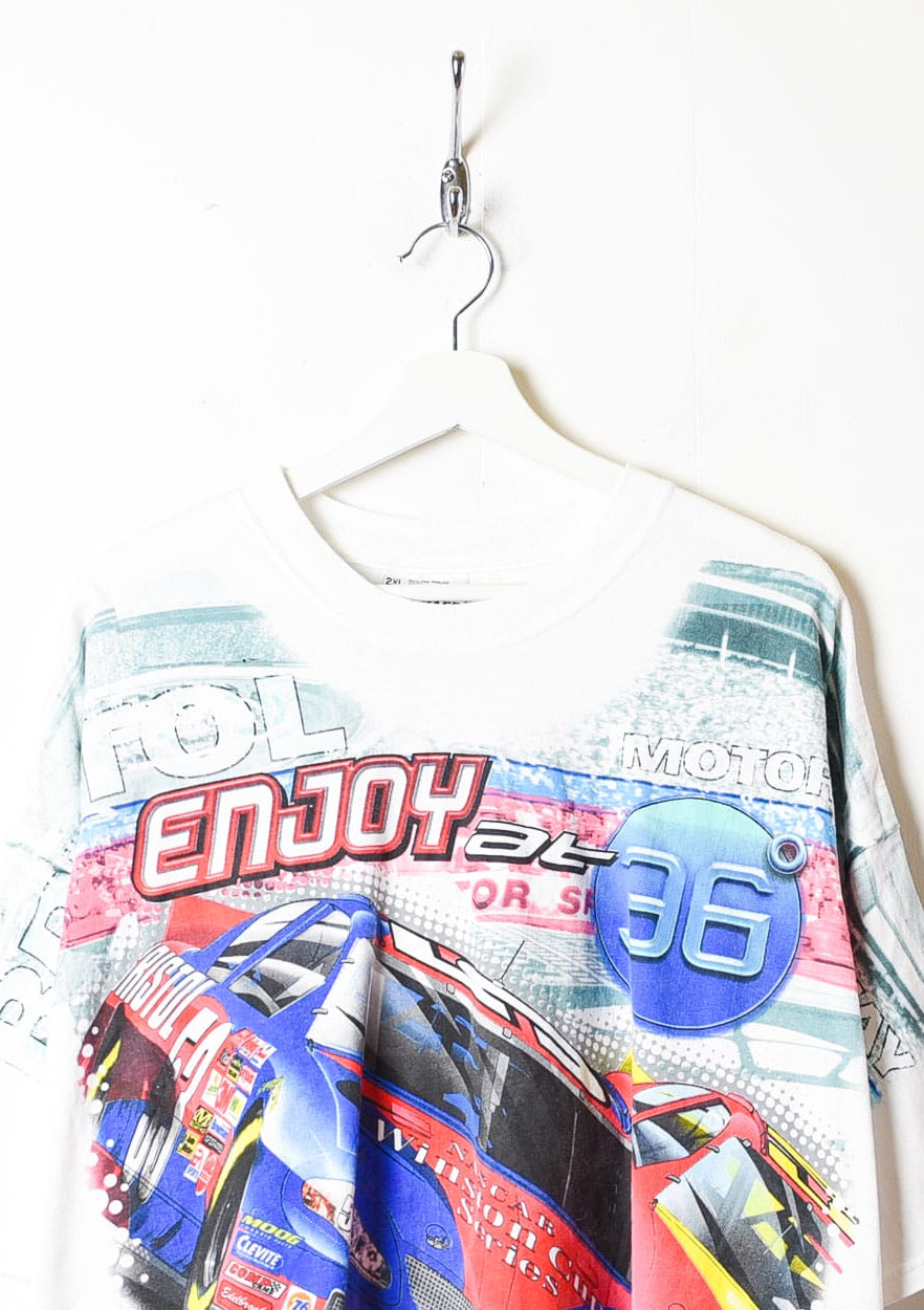 White Chase Authentics Nascar Bristol Motor Speedway Single Stitch T-Shirt - XX-Large