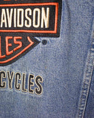 Blue Harley Davidson Denim Vest - Large