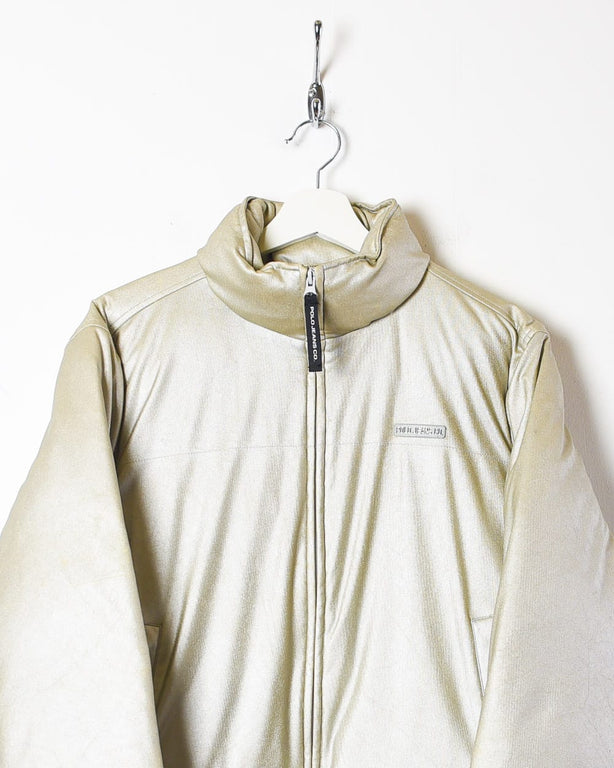 Stone Polo Jeans Co Ralph Lauren Cropped Puffer Jacket - Medium Women's