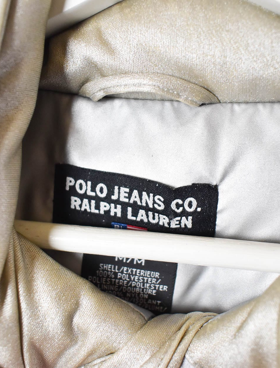 Stone Polo Jeans Co Ralph Lauren Cropped Puffer Jacket - Medium Women's