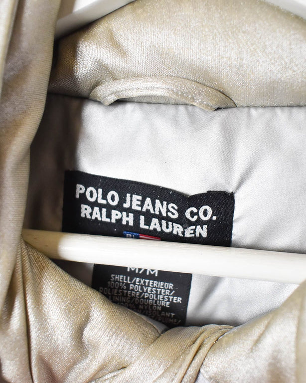 Stone Polo Jeans Co Ralph Lauren Cropped Puffer Jacket - Medium Women's