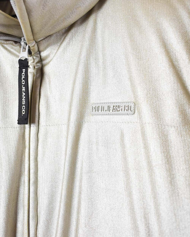 Stone Polo Jeans Co Ralph Lauren Cropped Puffer Jacket - Medium Women's