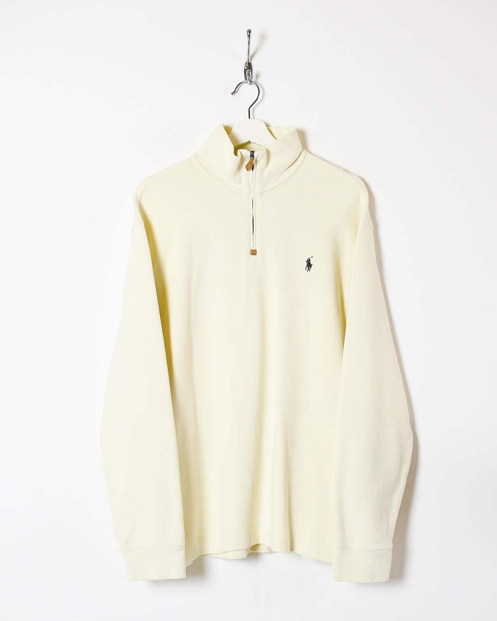 Neutral Ralph Lauren 1/4 Zip Sweatshirt - X-Large