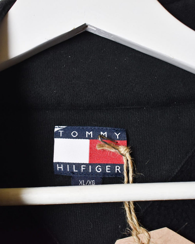 Black Tommy Hilfiger 1/4 Zip Sweatshirt - X-Large