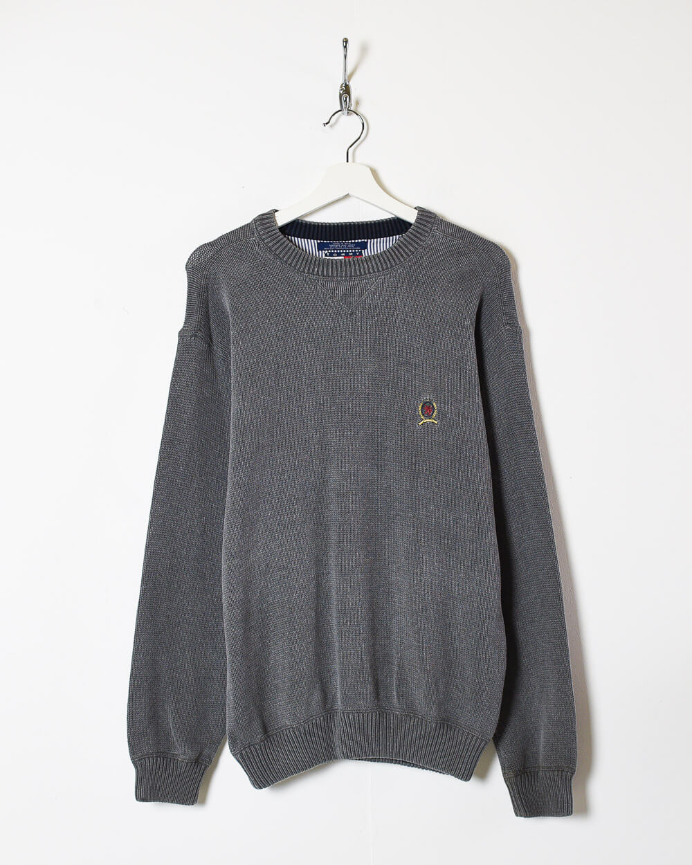 Stone Tommy Hilfiger Knitted Sweatshirt - Medium