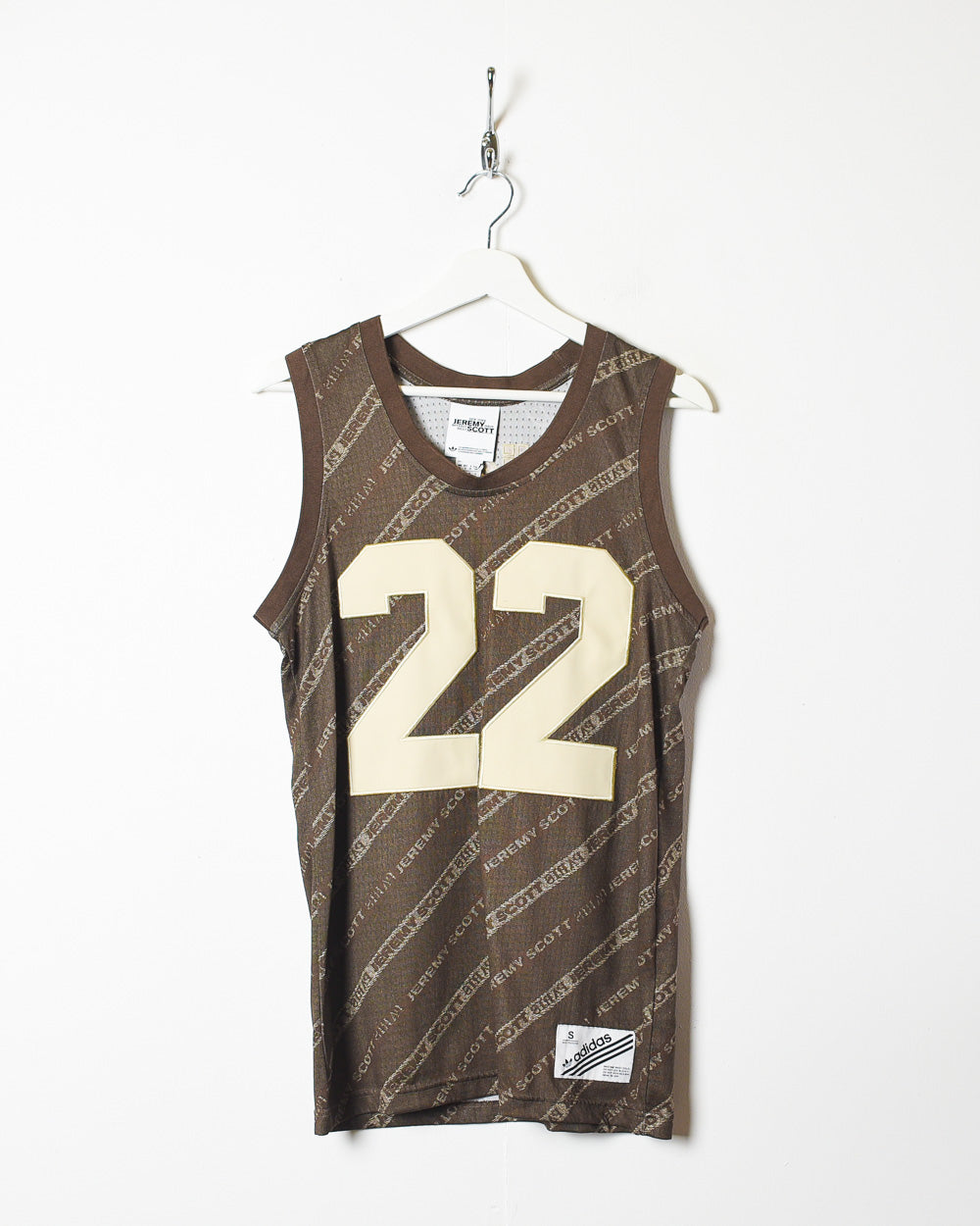 Brown Adidas Jeremy Scott 22 Basketball Vest - Small