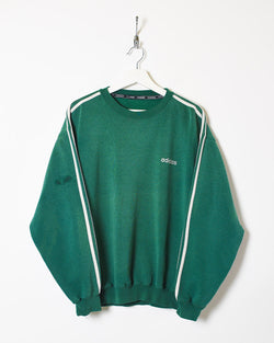 Vintage 90s Green Adidas Zip-Through Hoodie - Small Cotton mix– Domno  Vintage