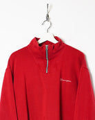 Red Champion 1/4 Zip Sweatshirt - Small