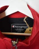 Red Champion 1/4 Zip Sweatshirt - Small