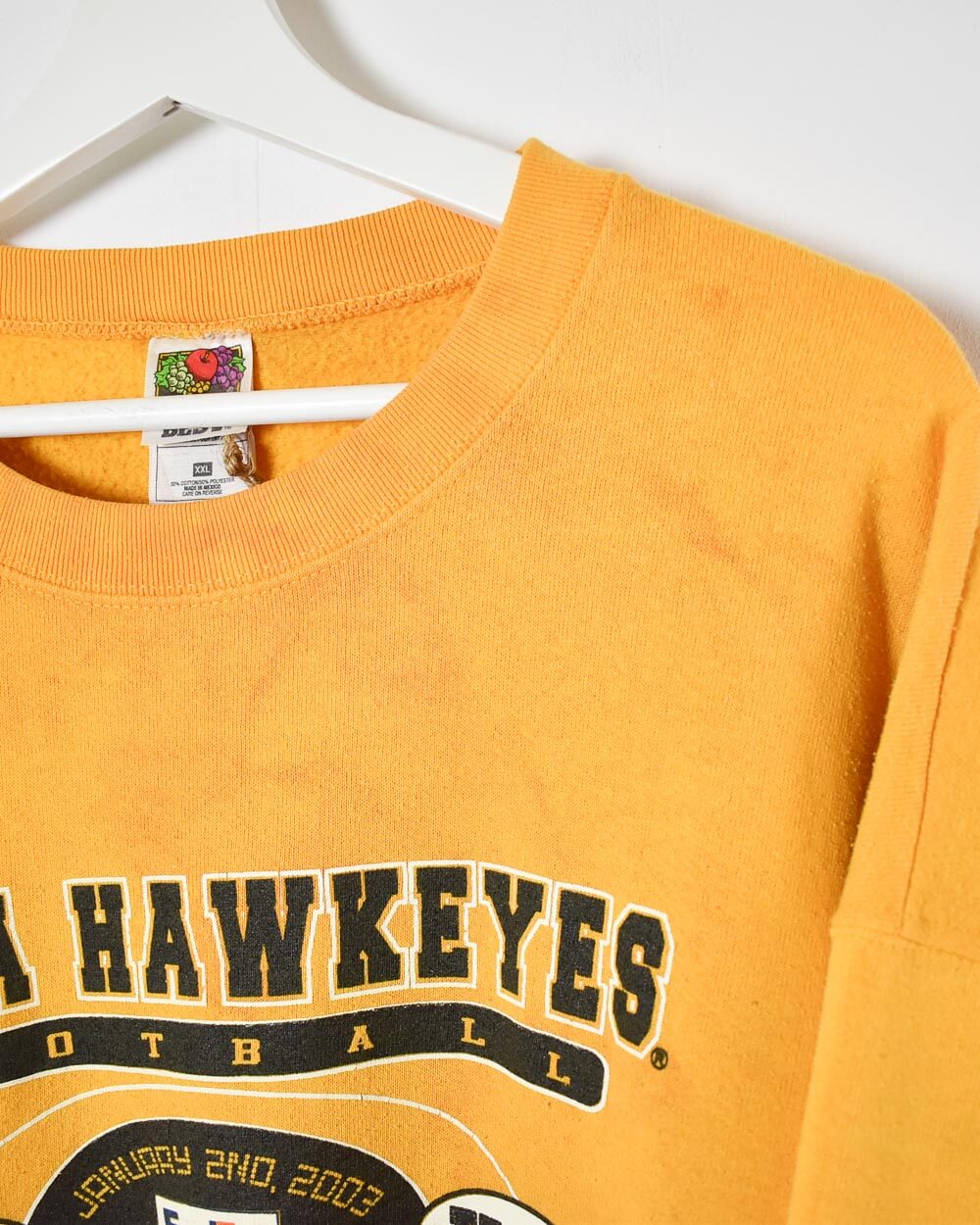 Yellow Iowa Hawkeyes Miami Florida Sweatshirt - XX-Large