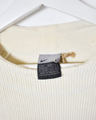 Neutral Nike Corduroy Sweatshirt - Large