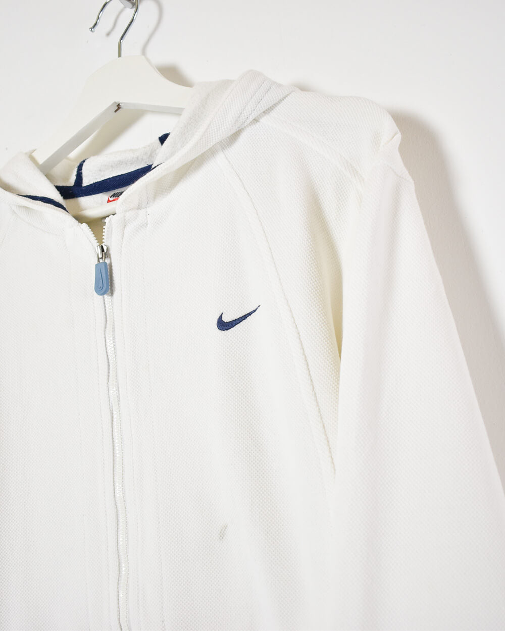 White Nike Women's Zip-Through Hoodie - Medium 