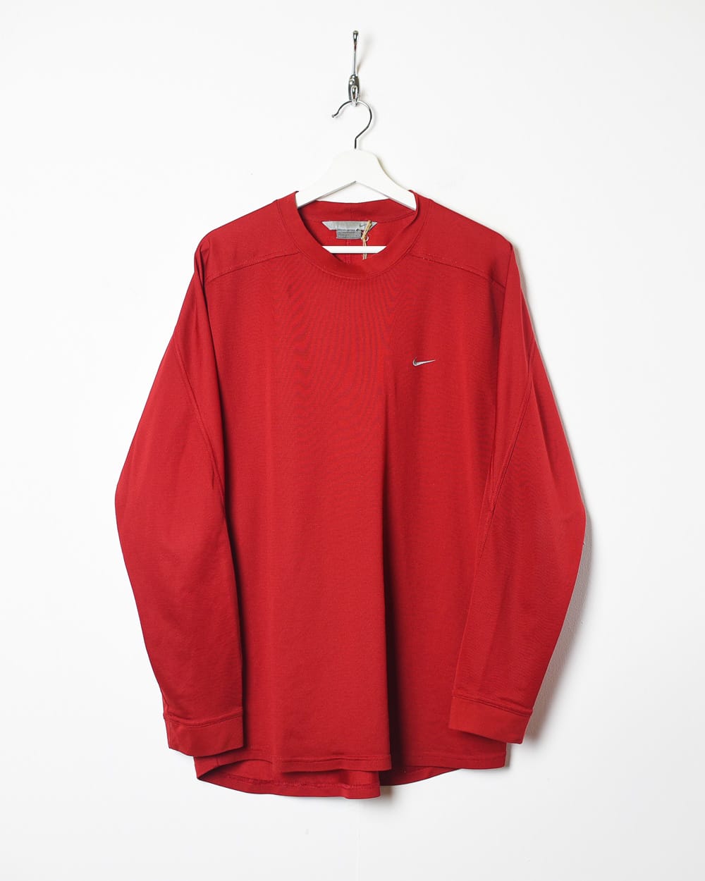 Red Nike Long Sleeved T-Shirt - X-Large