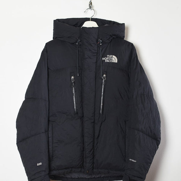 Vintage 90s Black The North Face Hooded Nuptse 800 Down Puffer