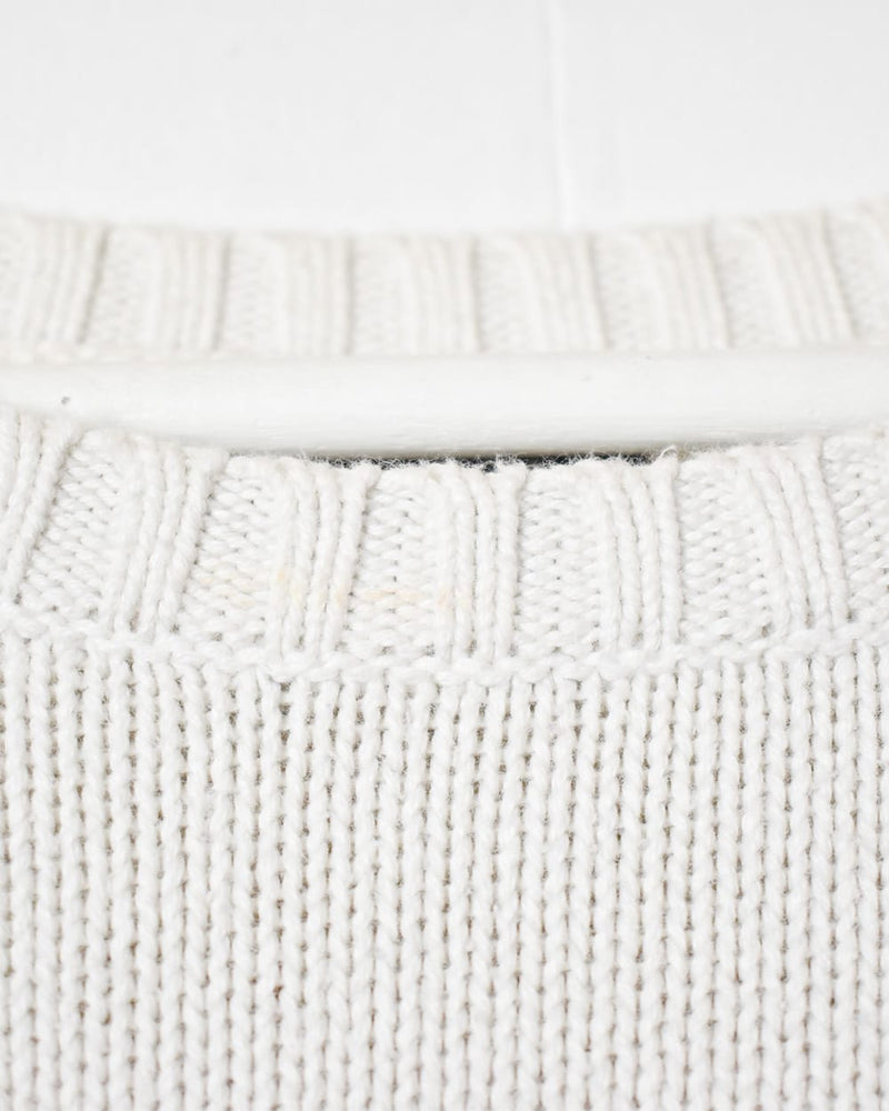 White Tommy Hilfiger Knitted Sweatshirt - Small