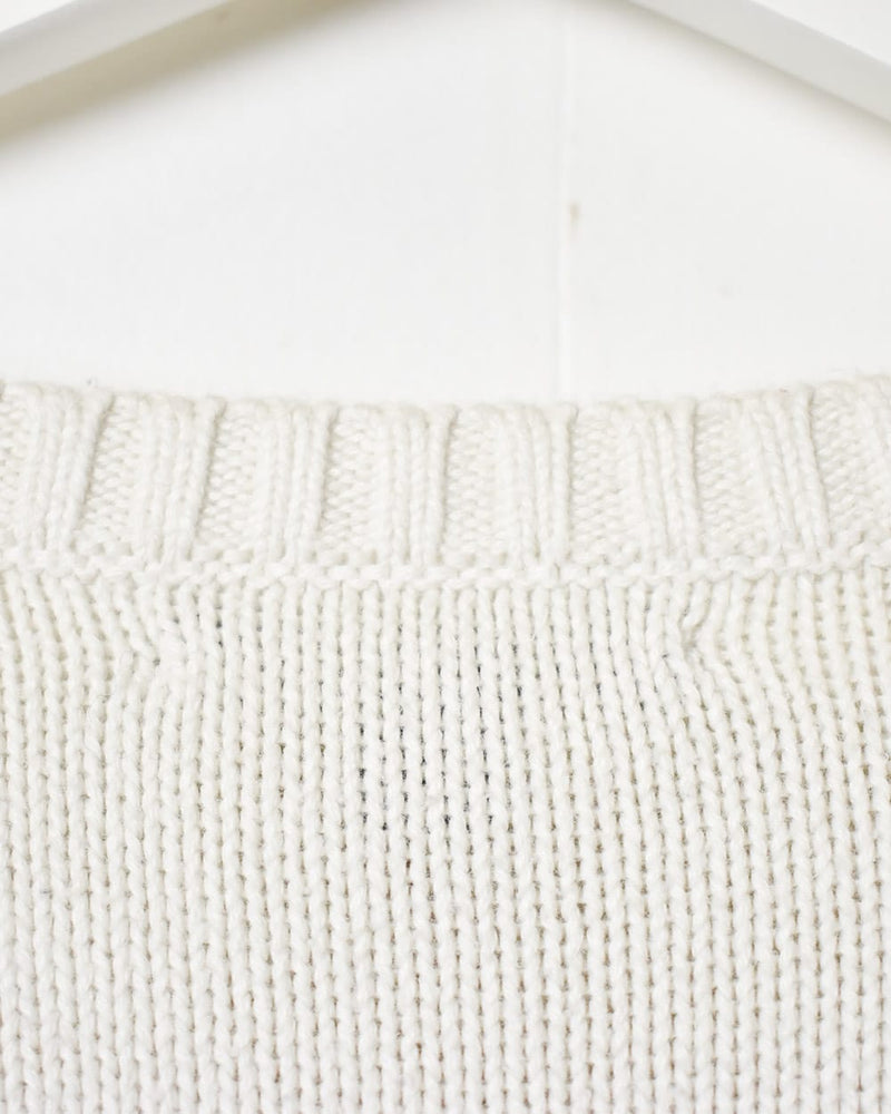 White Tommy Hilfiger Knitted Sweatshirt - Small