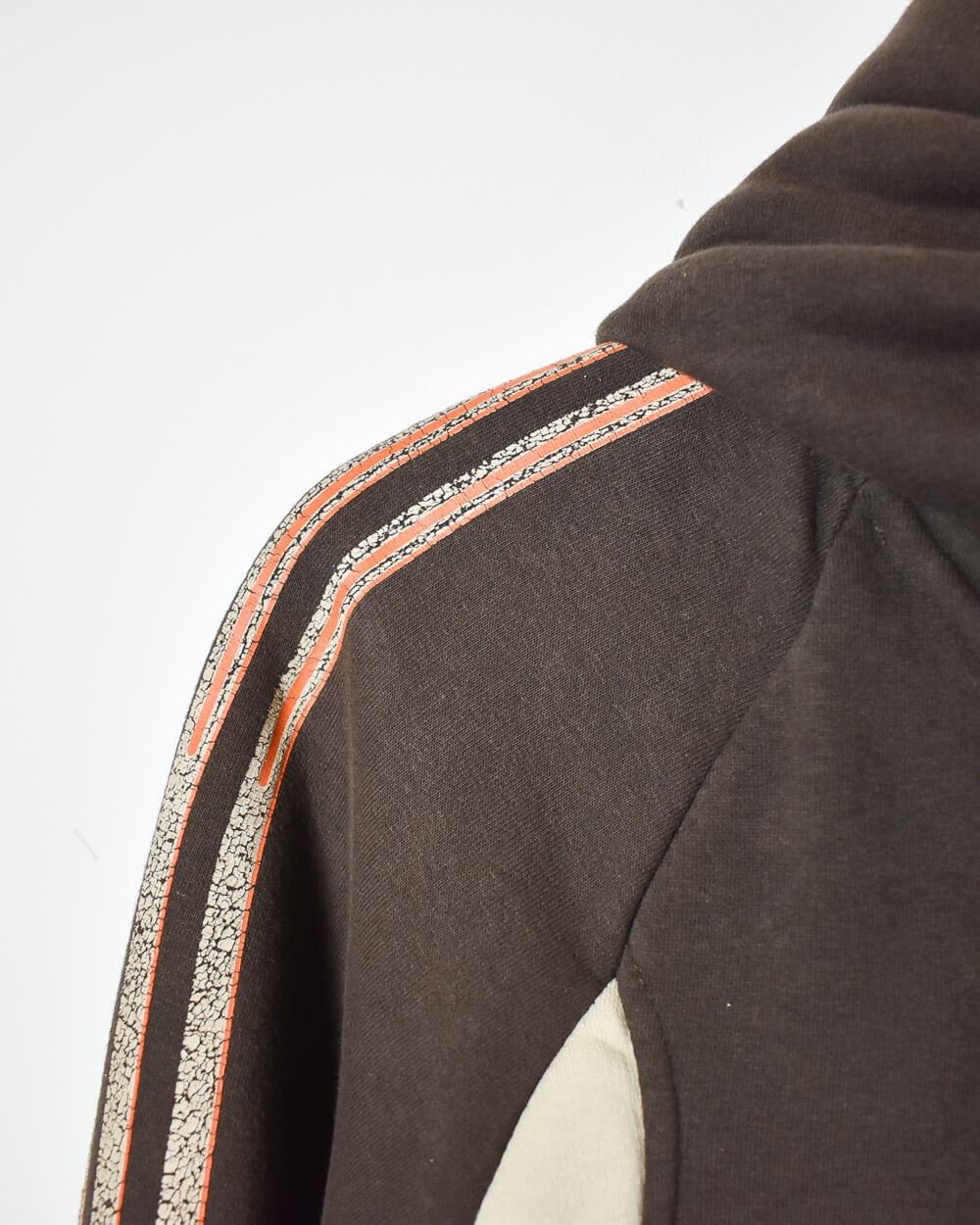 Brown Adidas Zip-Through Hoodie - Medium