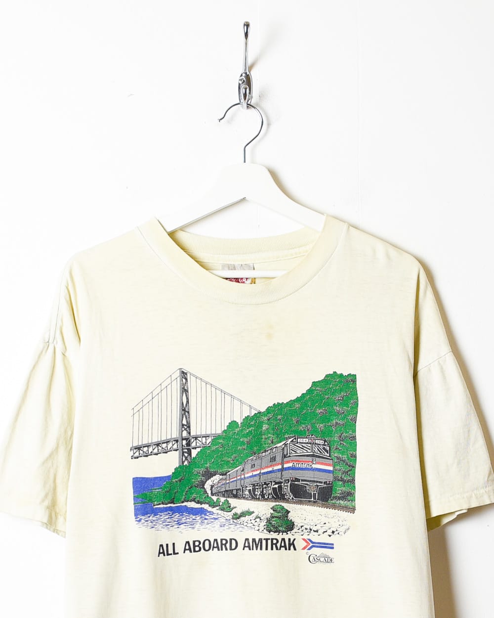 Neutral All Aboard Amtrak Single Stitch T-Shirt - XX-Large