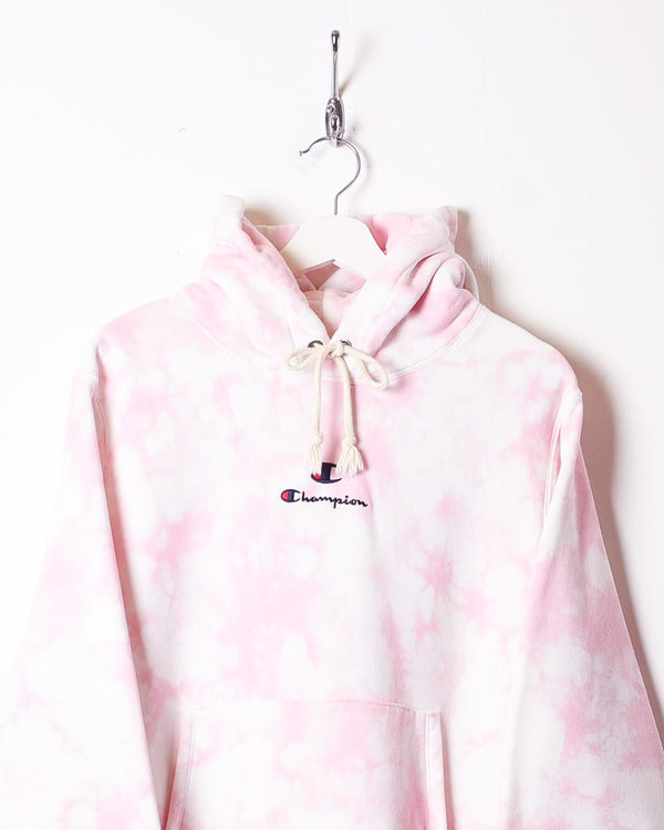 Pink Champion Tie-Dye Hoodie - Small