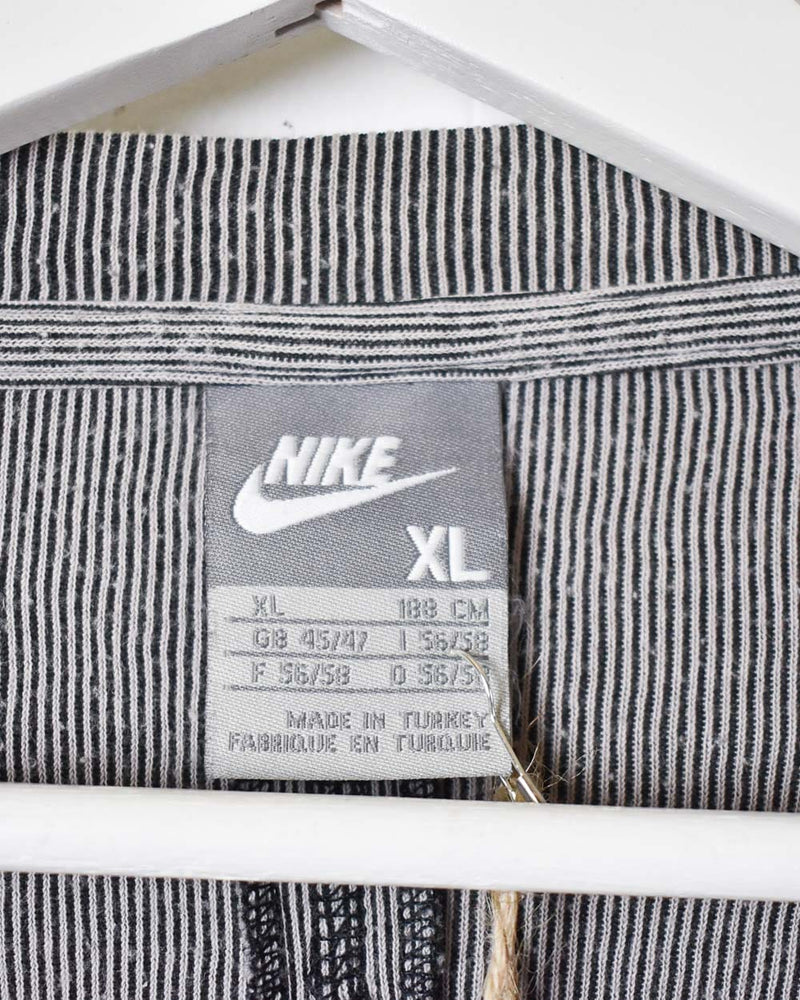 Stone Nike Striped Long Sleeved T-Shirt - X-Large
