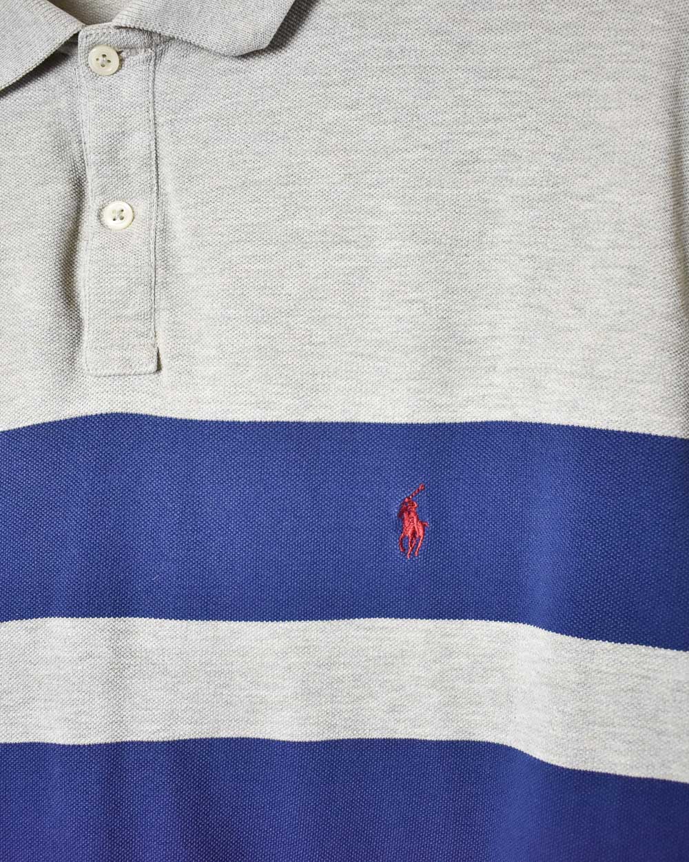 Stone Polo Ralph Lauren Long Sleeved Polo Shirt - Large