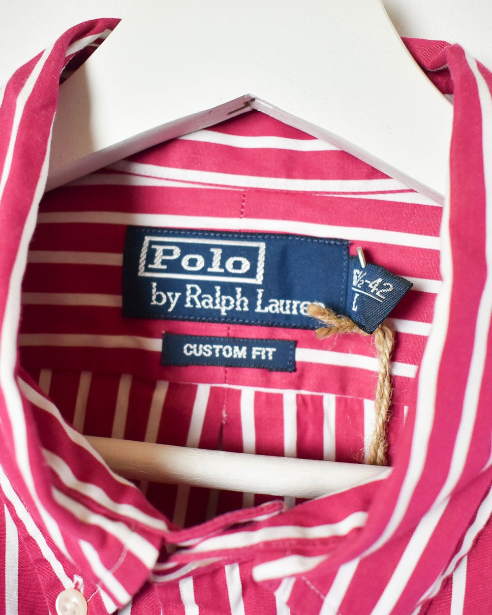 Pink Ralph Lauren Striped Shirt - Large