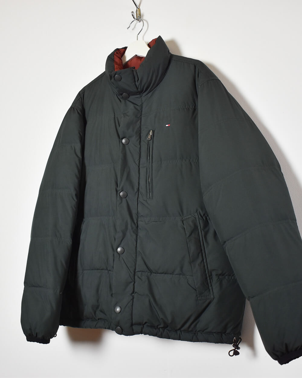 Black Tommy Hilfiger Reversible Puffer Jacket - Large