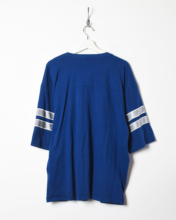 Blue Artex 70s Croughton England Snoopy Graphic T-Shirt - Large