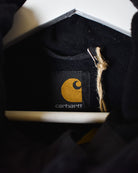 Black Carhartt Hooded Fleece Lined Windbreaker Jacket - Small