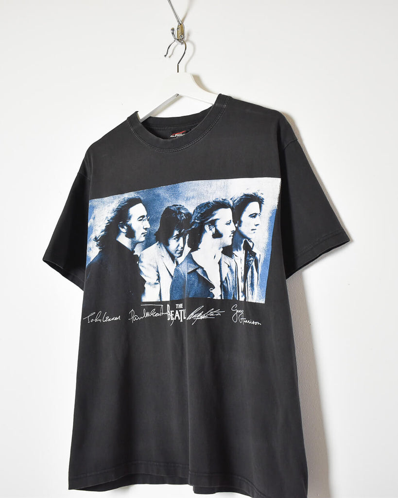 Vintage 90s Cotton Black The Beatles T-Shirt - Medium– Domno Vintage