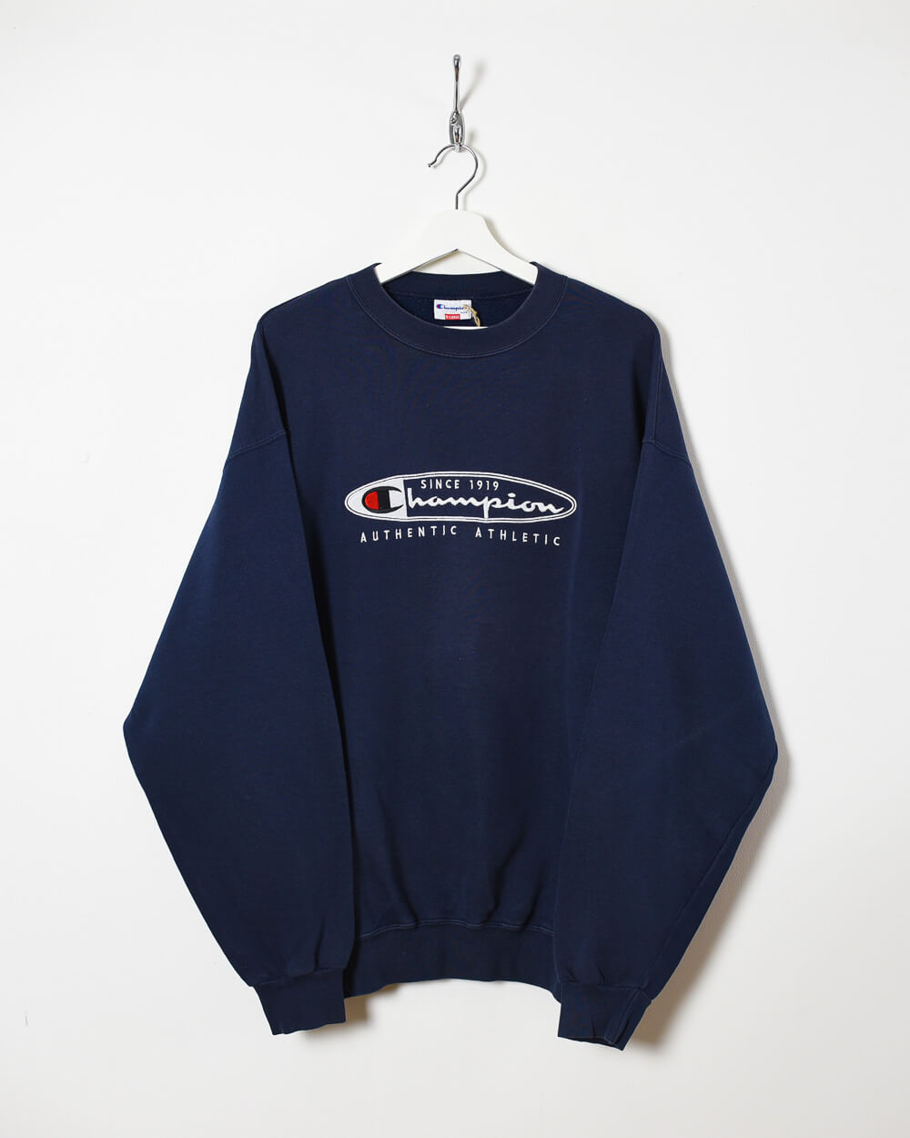 Vintage 90s Cotton Navy Champion Authentic Athletic Sweatshirt - X ...